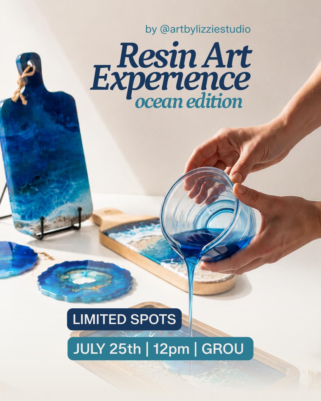 Resin Art Experience at GROU Coffee + Cowork