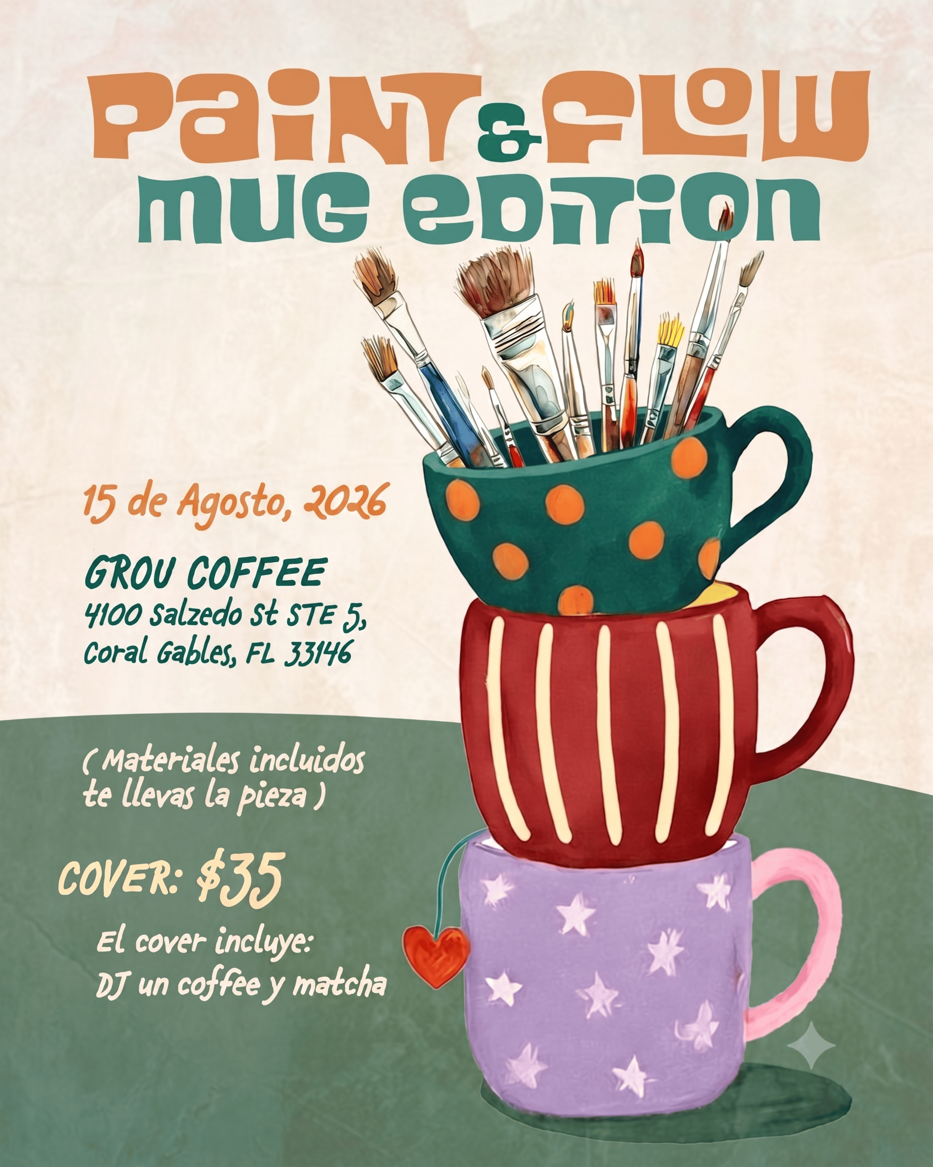Paint & Flow at GROU Coffee + Cowork